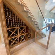 Oak Stair case & wine rack